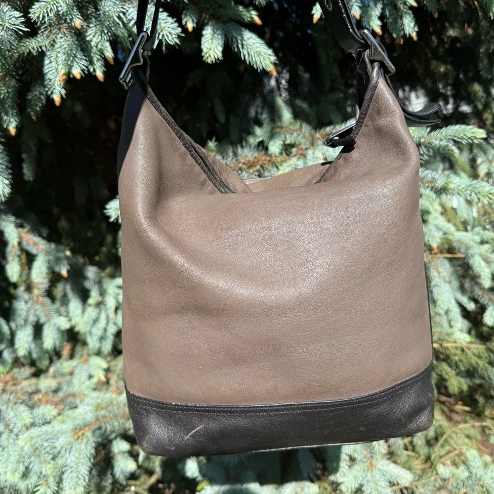 COACH Legacy Colorblock Multi Tan Brown Black LRG Crossbody Tote Bag 19995